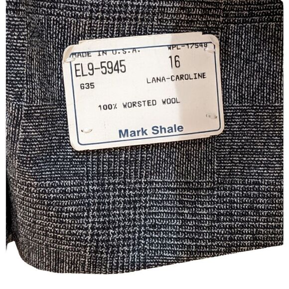 Habersham Mark Shale Women's 100% Wool Grey Single Button Blazer Size 16 NWT - Picture 10 of 11